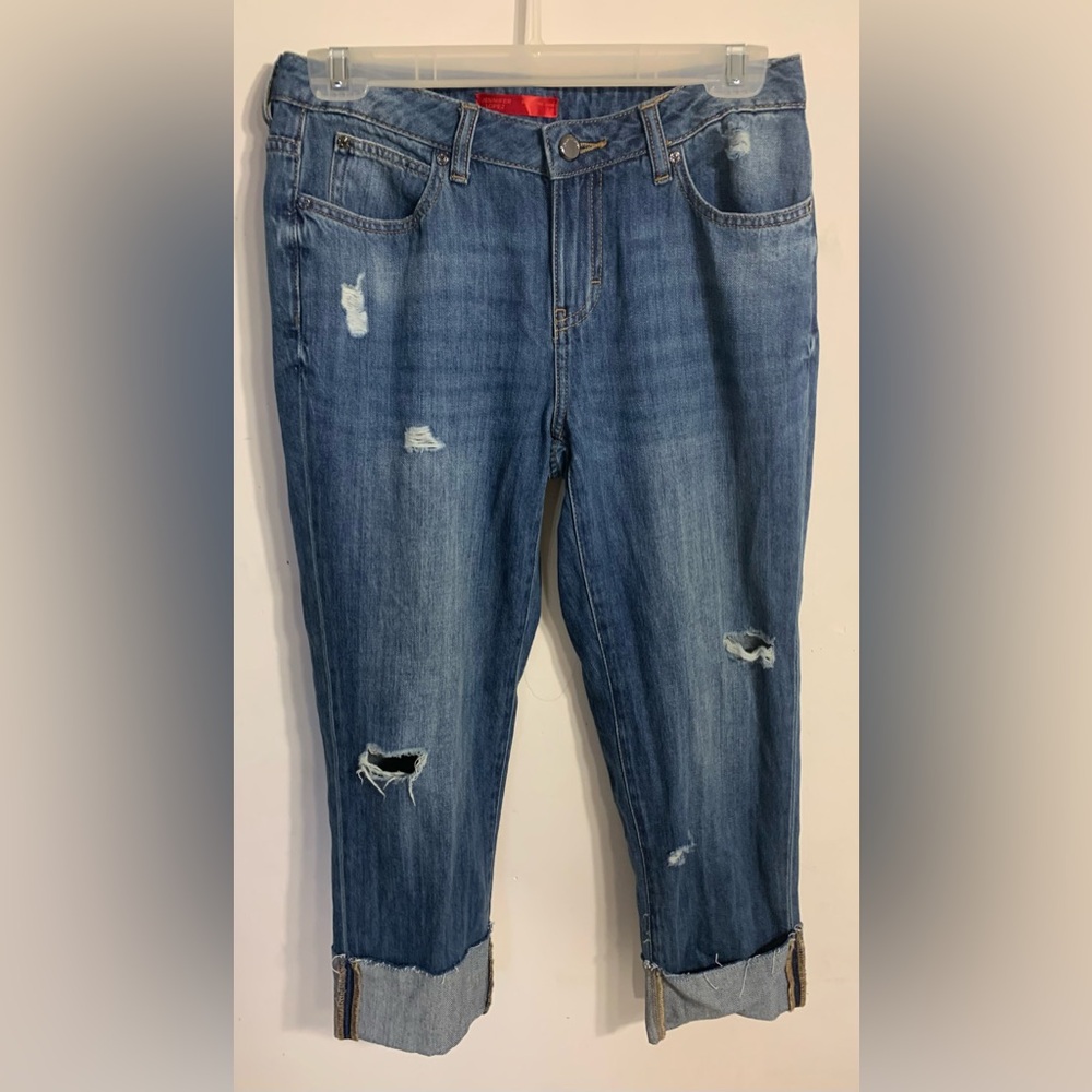 Jennifer Lopez Boyfriend Cropped Cuffed
Ankle Jeans sz 0